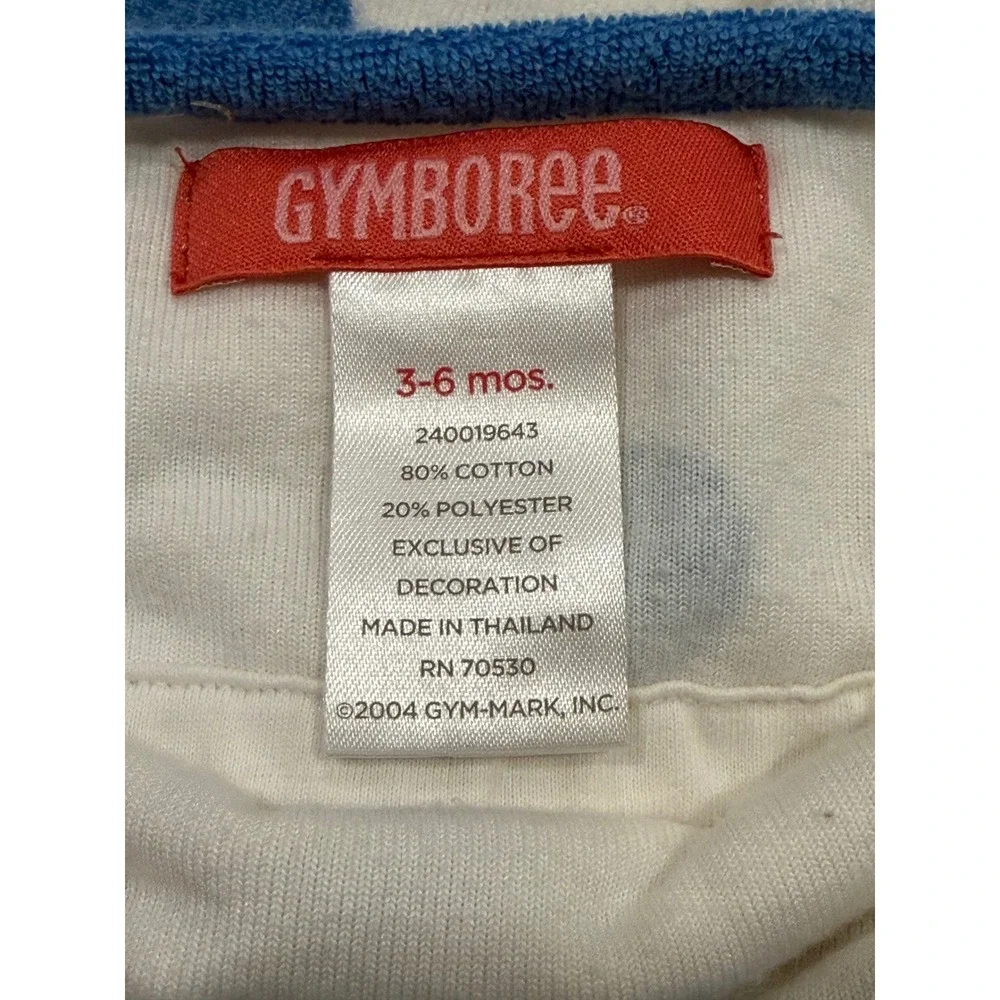 Gymboree Vintage 2004 Polka Dot Terry Cloth Halter Dress Blue Green White 3-6M